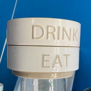 Ceramic Dog or Cat Bowls Set